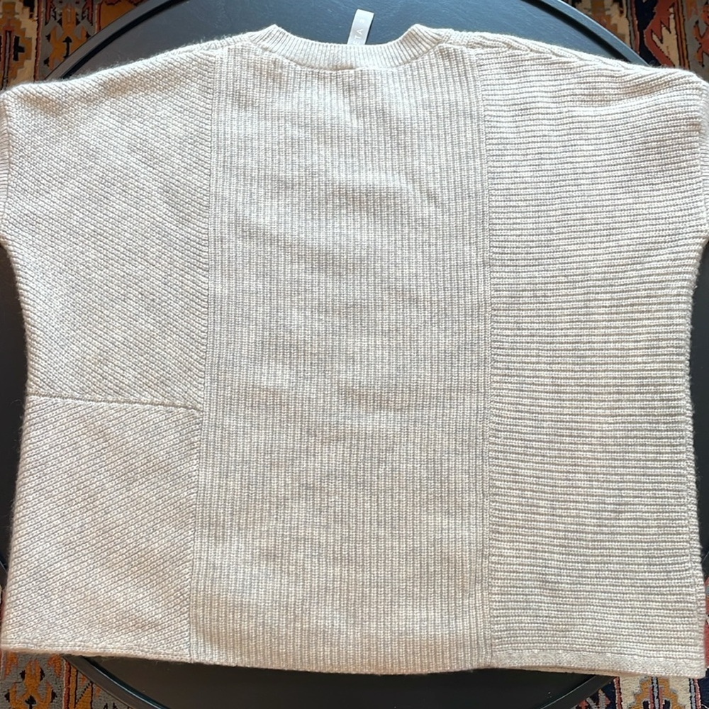 ATHLETA Wool Cashmere Turin Sweater Size Medium Light Grey Heather MSRP $178 - Picture 8 of 11